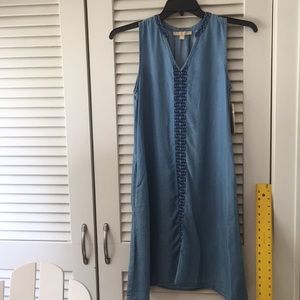 Chambray A-line Sleeveless Tunic